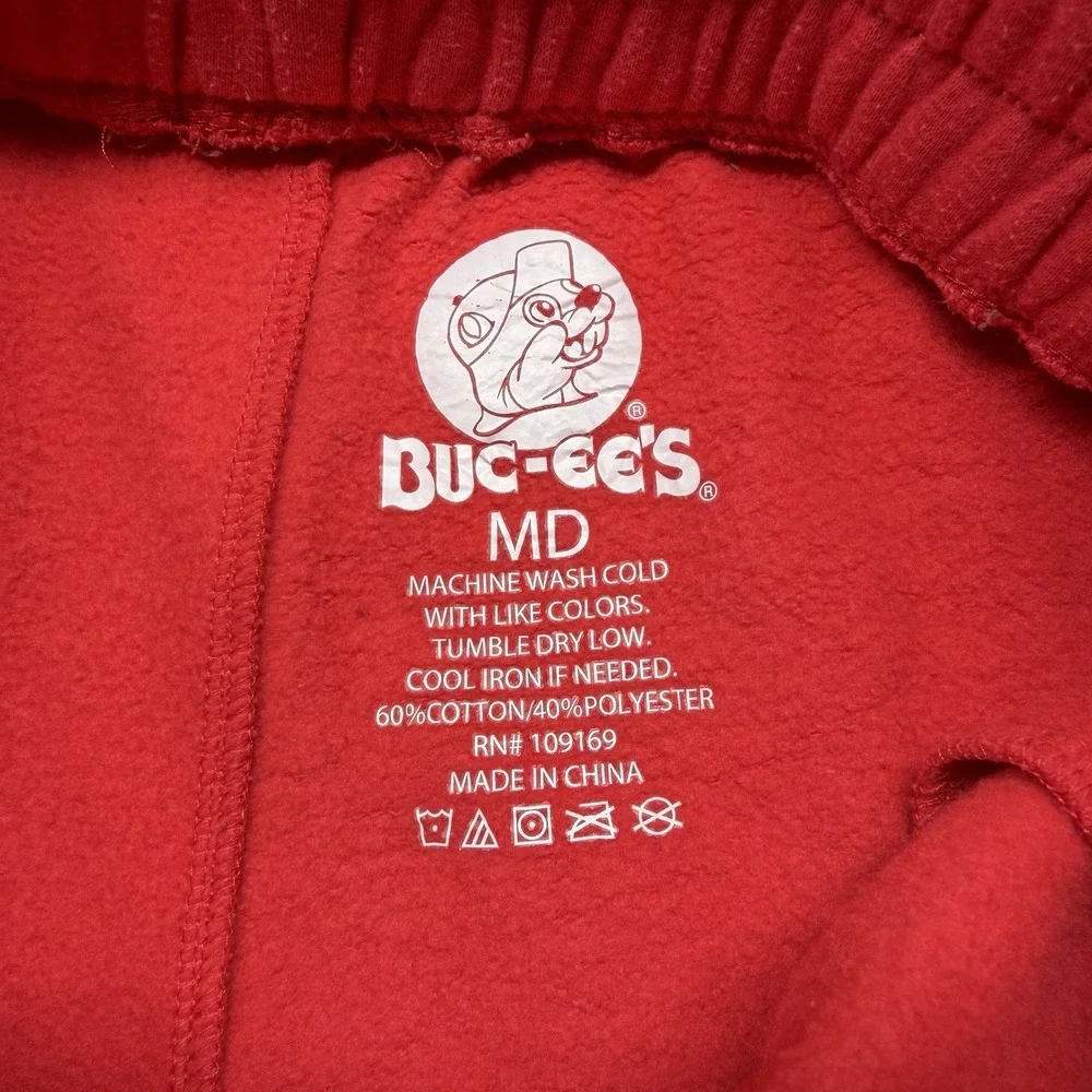 Buc-ee's Women's Pink Fleece Sweat Shorts Drawstring Elastic Waist Logo MD